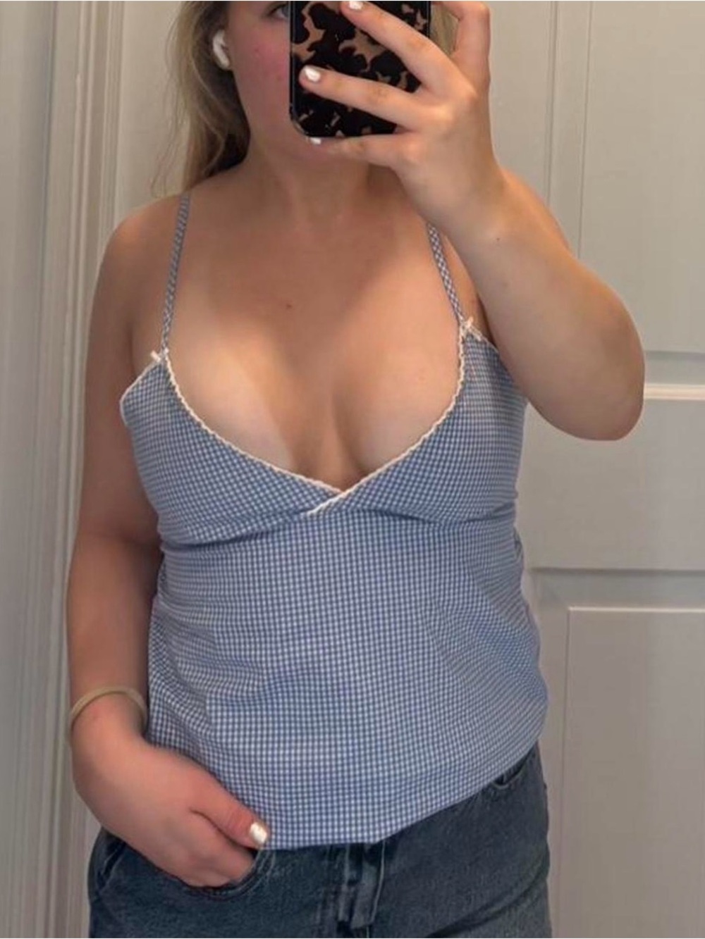 Brandy Melville Babydoll Tie top